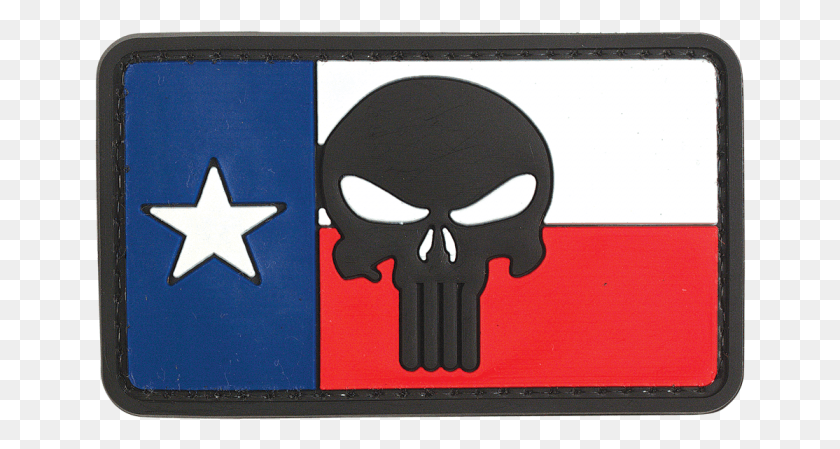 652x389 Pvc Morale Patches Texas Flag Punisher Punisher Skull Texas Flag, Label, Text HD PNG Download