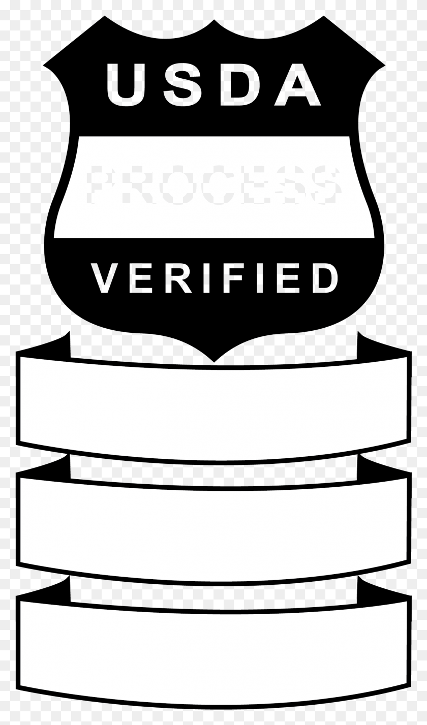 1405x2463 Pvp Blank Bw Transparent Usda Process Verified Logo, Barrel, Label, Text HD PNG Download