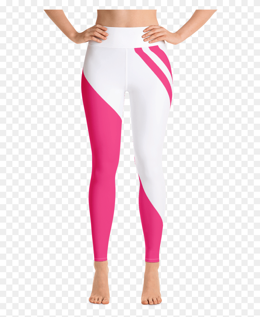567x965 Pwm Olympic Gym Leggings Pink Amp White Stripe Leggings, Pants, Clothing, Apparel HD PNG Download