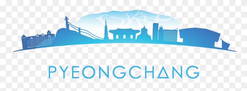 3401x1089 Pyeongchang Skyline Silouette Illustration, Nature, Outdoors, Text HD PNG Download