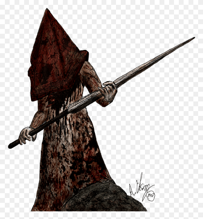 917x996 Pyramid Head Image El Carnicero Silent Hill, Weapon, Weaponry, Bow HD PNG Download