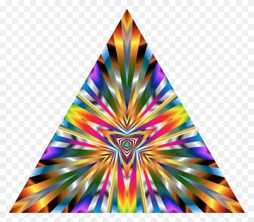 866x750 Pyramid Triangle Graphic Arts Computer Icons Psychedelic Triangle, Modern Art, Graphics HD PNG Download