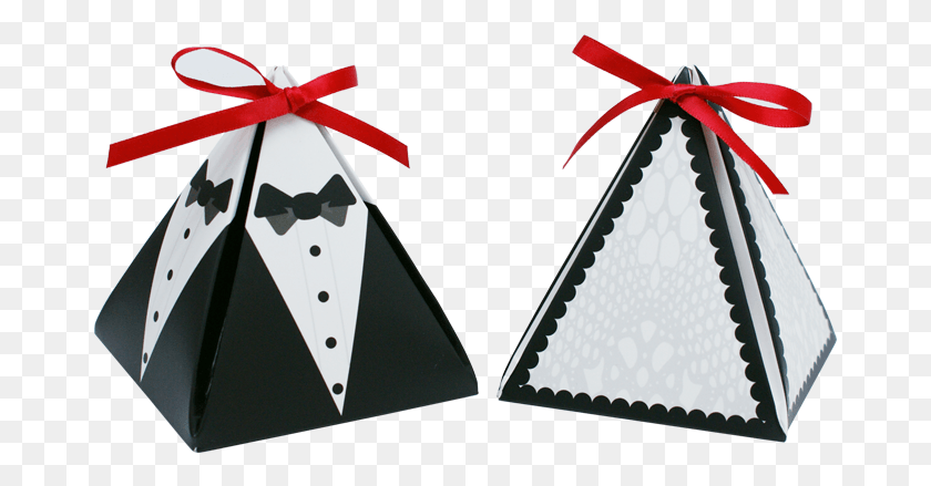 671x379 Pyramidal Box Bride And Groom Cake, Triangle, Paper HD PNG Download