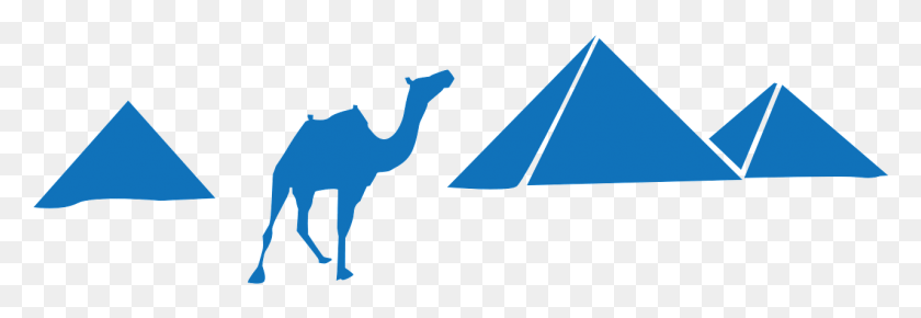 1281x379 Pyramids Camel Blue Silhouette Image Pyramids Of Giza Silhouette, Leisure Activities, Animal, Mammal HD PNG Download