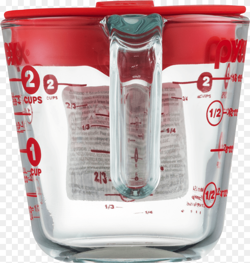 1711x1801 Pyrex Prepware 2 Cup Measuring Cup With Red Plastic Soft Drink, Measuring Cup, Can, Tin PNG