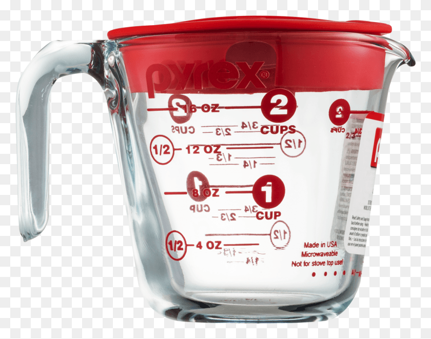 1801x1390 Pyrex Prepware 2 Cup Measuring Cup With Red Plastic Teapot, Mixer, Appliance HD PNG Download