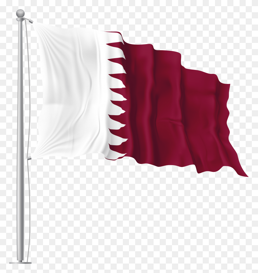 7390x7882 Png Изображение - Катар, Размахивая Флагом.