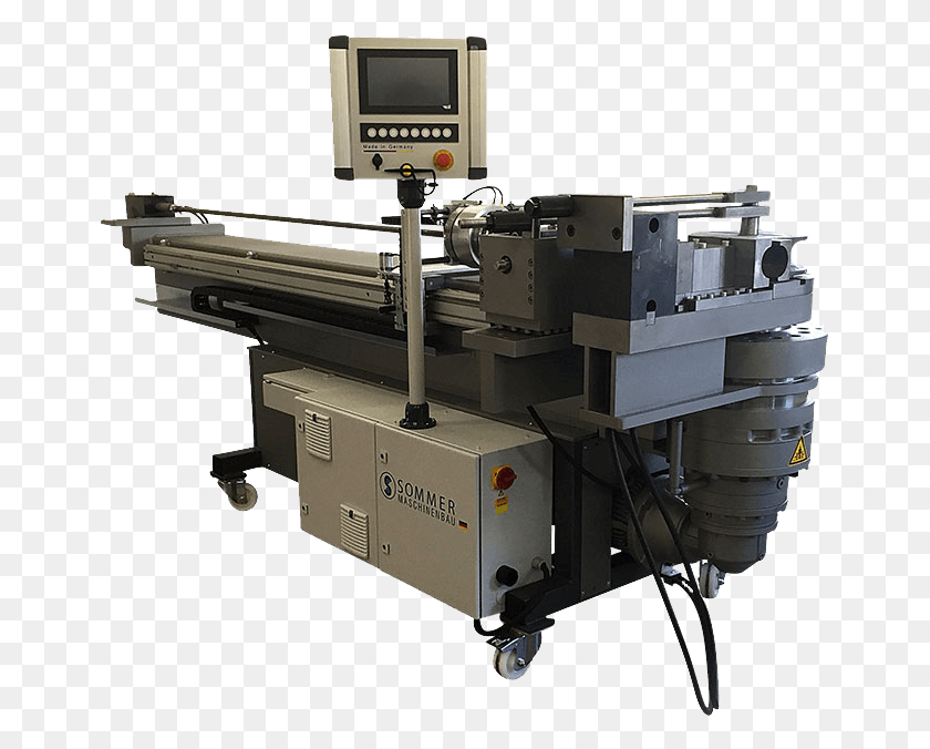 660x616 Qms 90 Mandrel Rotary Bender With Carriage On Wheels Machine Tool, Lathe, Gun, Weapon HD PNG Download