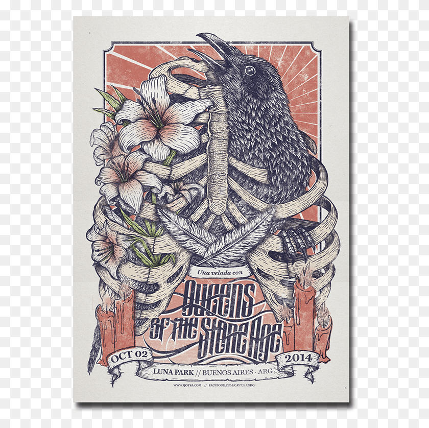 559x778 Qotsa Poster On Behance Poster, Advertisement, Label, Text Descargar Hd Png