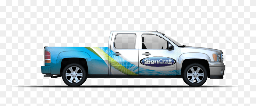 2898x1072 Quarter And Half Wraps Advertising Sticker On Car, Pickup Truck, Truck, Vehicle Descargar Hd Png