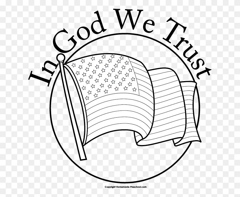 643x630 Quarter Drawing In God We Trust Waving American Flag Coloring Page, Text, Steamer, Furniture HD PNG Download