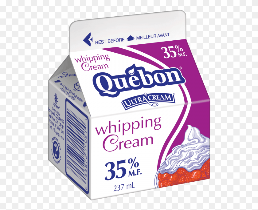 530x622 Qubon Whipped Cream 35 237 Ml Quebon, Box, Food, Dairy HD PNG Download