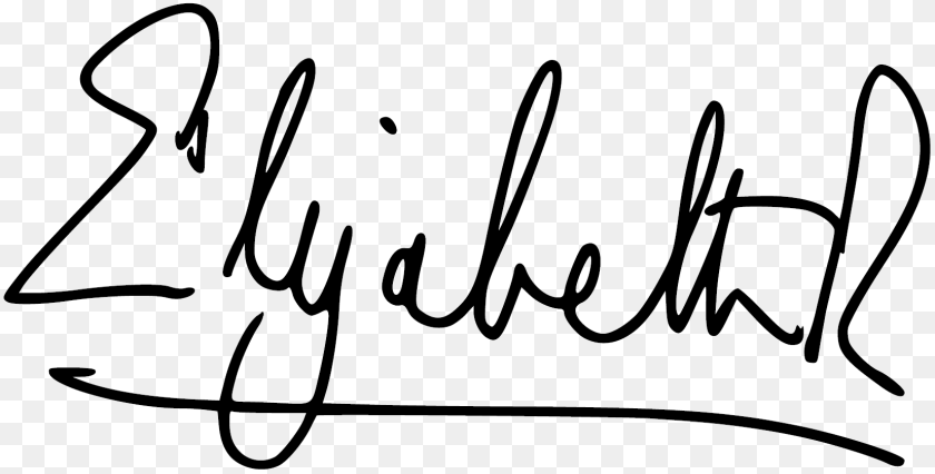 Queen Elizabeth Ii Sign, Handwriting, Text, Signature, Bow PNG