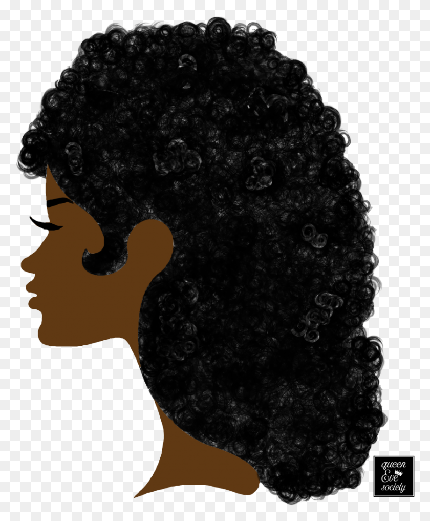 835x1025 Queenevesociety Long Afro Hair Silhouette Silhouette Afro Hair Transparent, Dog, Pet, Canine HD PNG Download