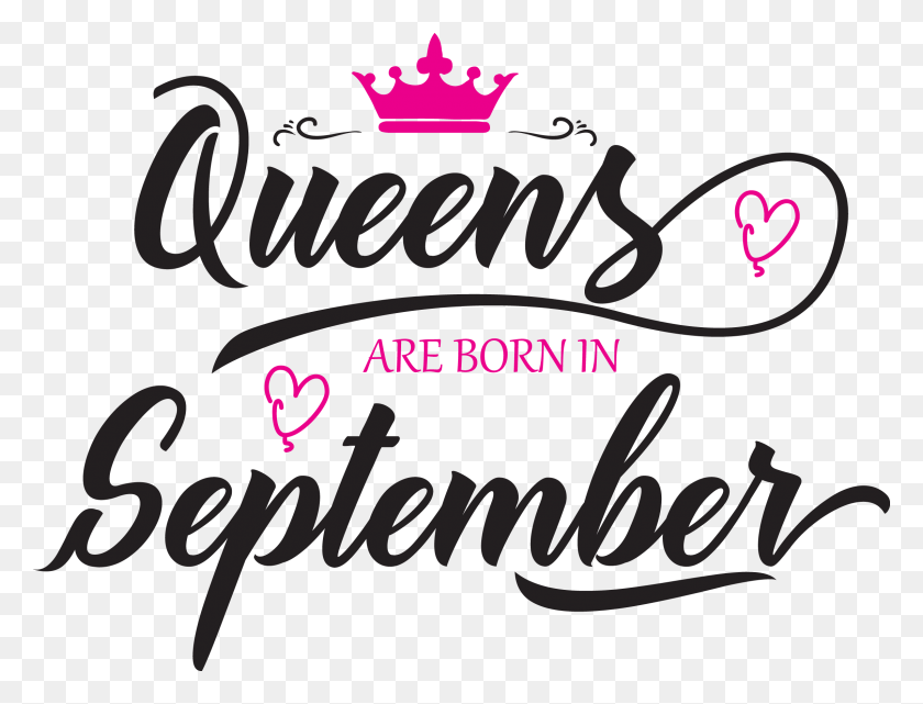 2284x1704 Queens Are Born In September Svg Queens Born In February, Text, Label, Calligraphy HD PNG Download