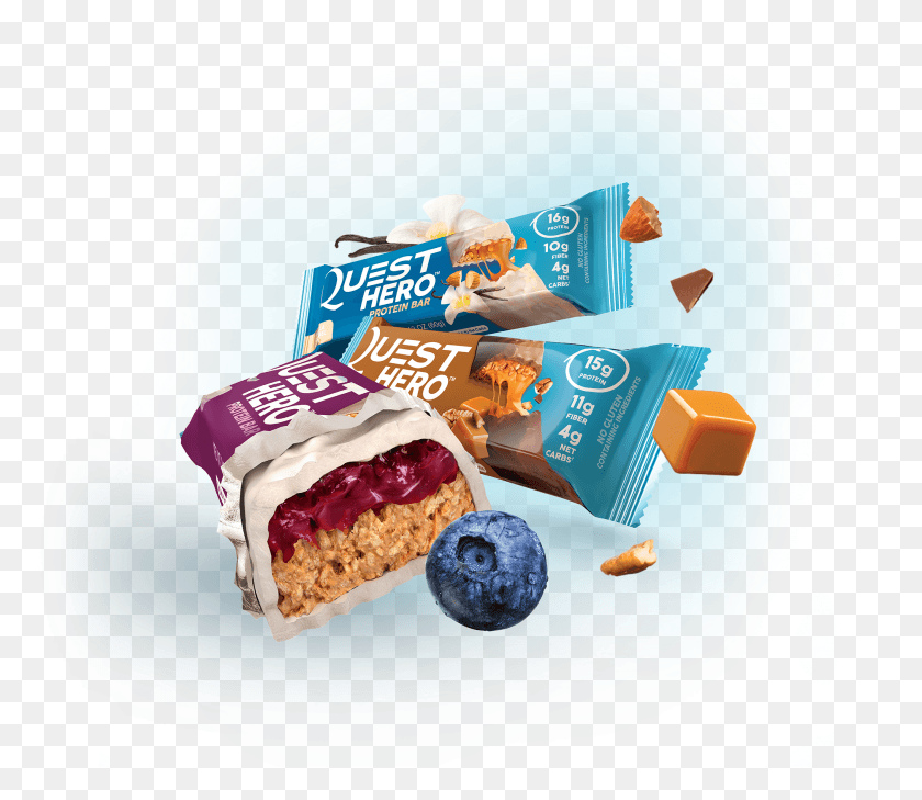 1876x1611 Quest Nutrition Hero Protein Bars Quest Hero Protein Bars, Food, Plant, Sweets HD PNG Download