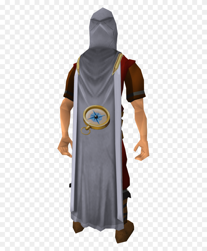 375x957 Quest Point Cape Equipped Quest Point Cape, Clothing, Apparel, Person Descargar Hd Png