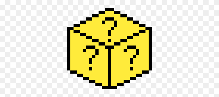 325x313 Descargar Png Bloque De Pregunta Isométrica Pixel Art, Pac Man, Símbolo Hd Png