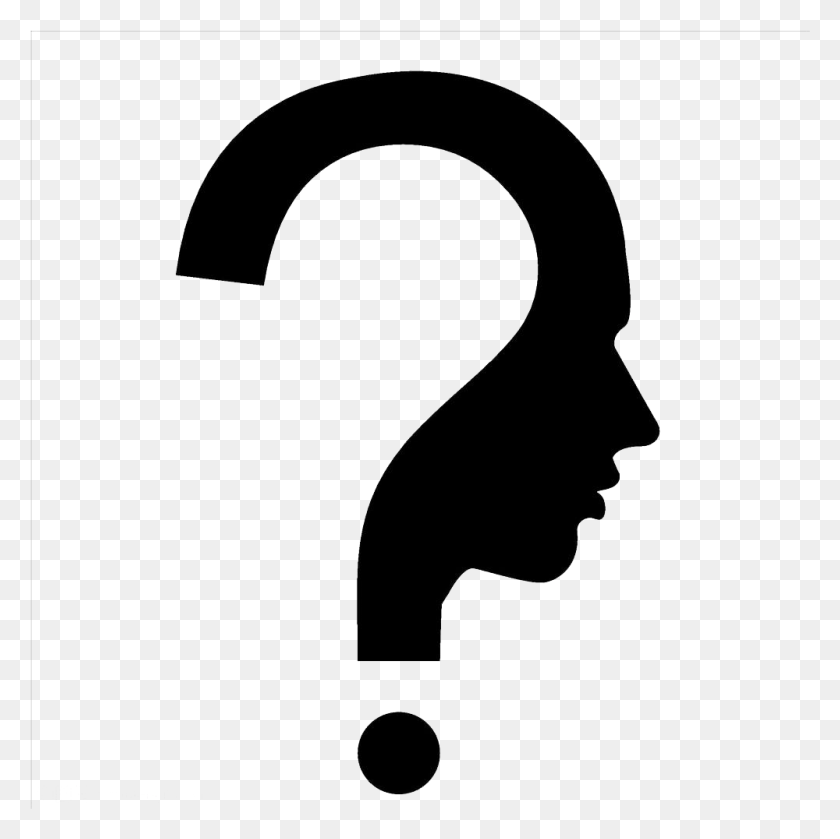 1000x1000 Question Mark Human Head Symbol Question Mark Thinking Person, Number, Text, Axe HD PNG Download