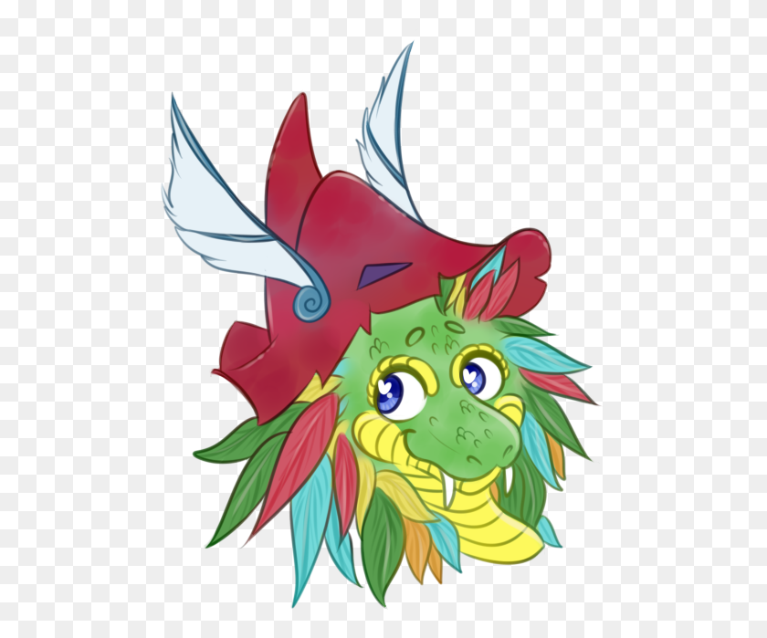 490x639 Quetzalcoatl Chibi Headshot Cartoon, Dragon, Graphics HD PNG Download