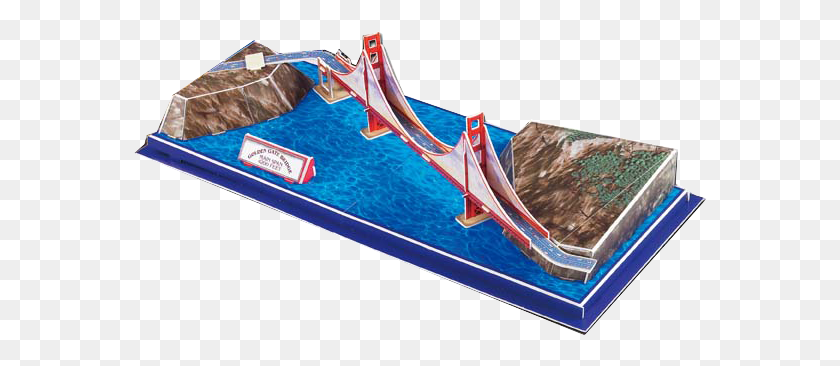 574x306 Quick Overview 3d Puzzle Golden Gate Bridge, Water, Sea, Outdoors HD PNG Download
