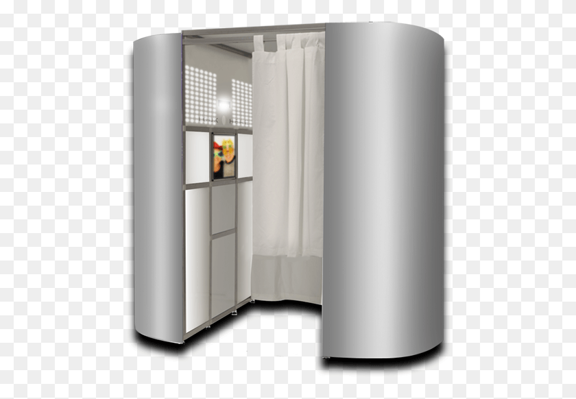 480x522 Quiksnaps Booth3 Refrigerator, Photo Booth, Curtain, Indoors HD PNG Download