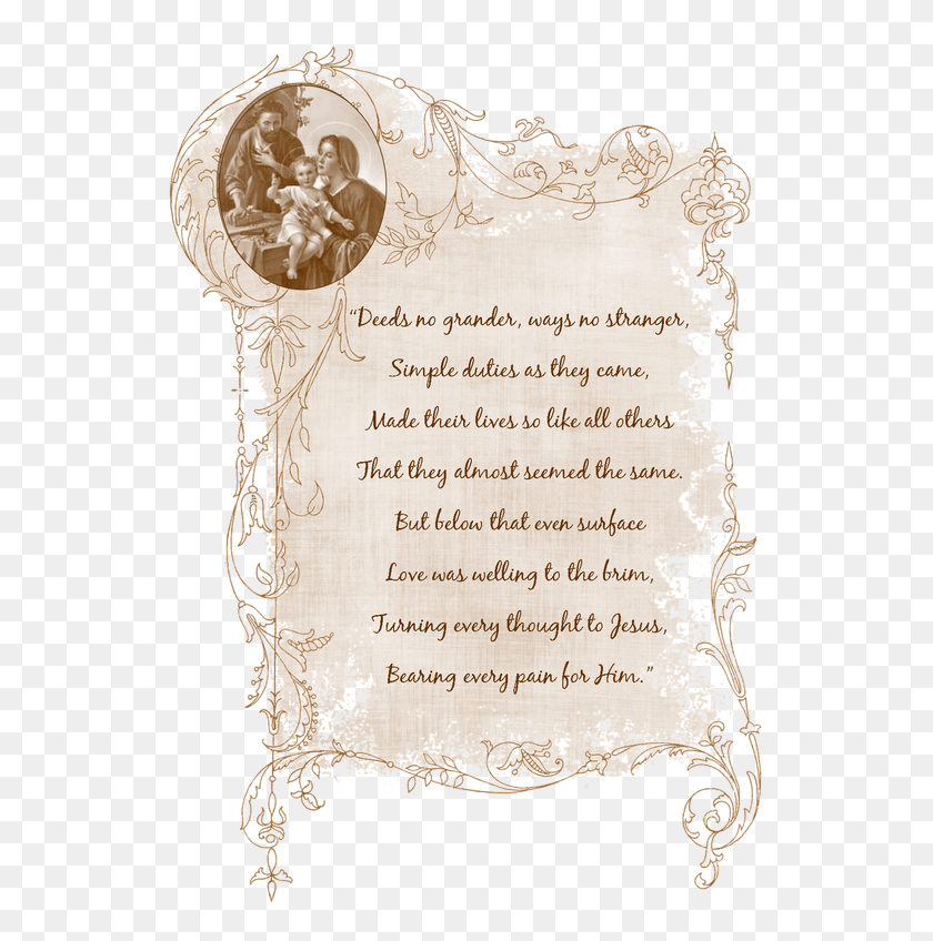 545x788 Quote About The Holy Family Saint Quotes On The Holy Family, Text, Handwriting HD PNG Download
