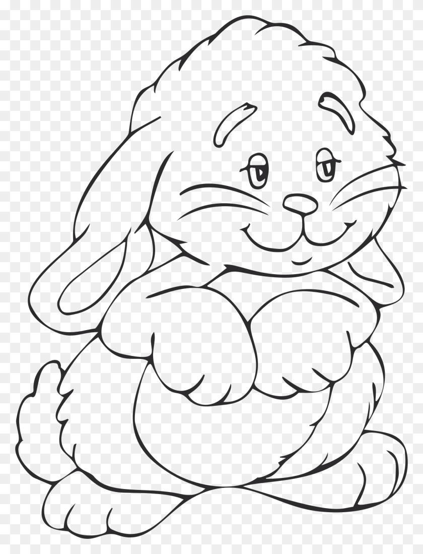 1341x1787 R For Rabbit Coloring Pages, Stencil, Pattern, Graphics HD PNG Download