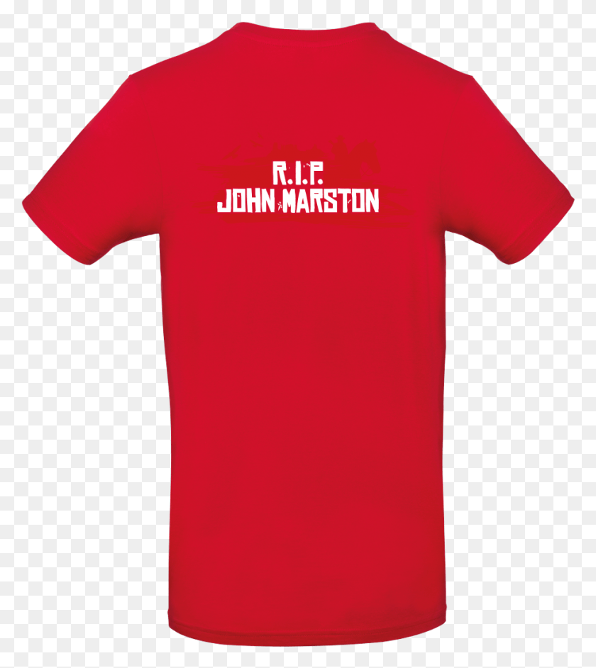 924x1045 R I P John Marston T Shirt Bampc Exact 190 Red, Clothing, Apparel, T-shirt HD PNG Download