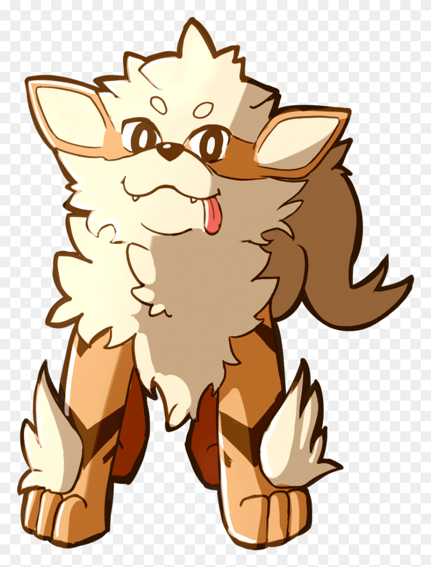 836x1119 R I V O S S U M Comiss Arcanine Happy, Fire, Flame HD PNG Download