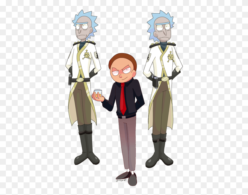 401x603 R Rick And Morty Adult Cartoons Puppet Adventure Rick And Morty Guard, Costume, Person, Human HD PNG Download