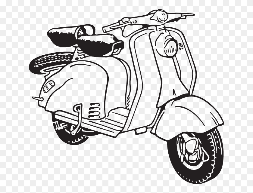 648x582 Ra Scooter Oldcuts Vespa, Vehicle, Transportation, Motorcycle HD PNG Download