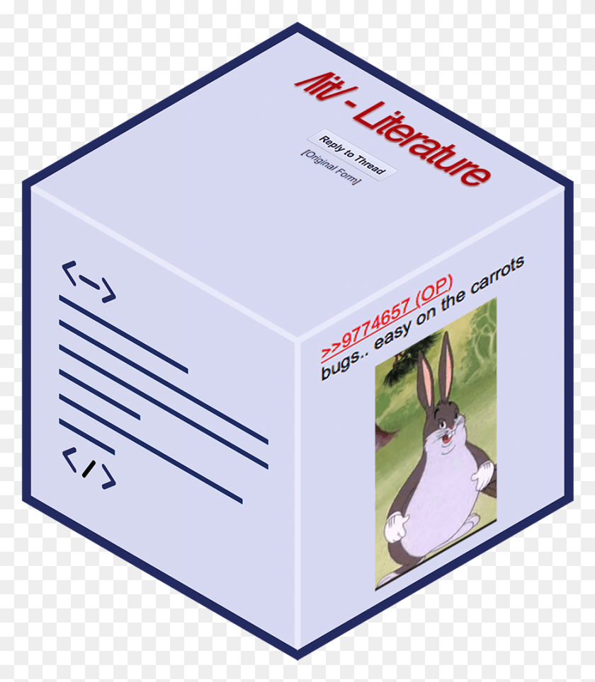 870x1009 Rabbit, Box, Cardboard, Carton HD PNG Download