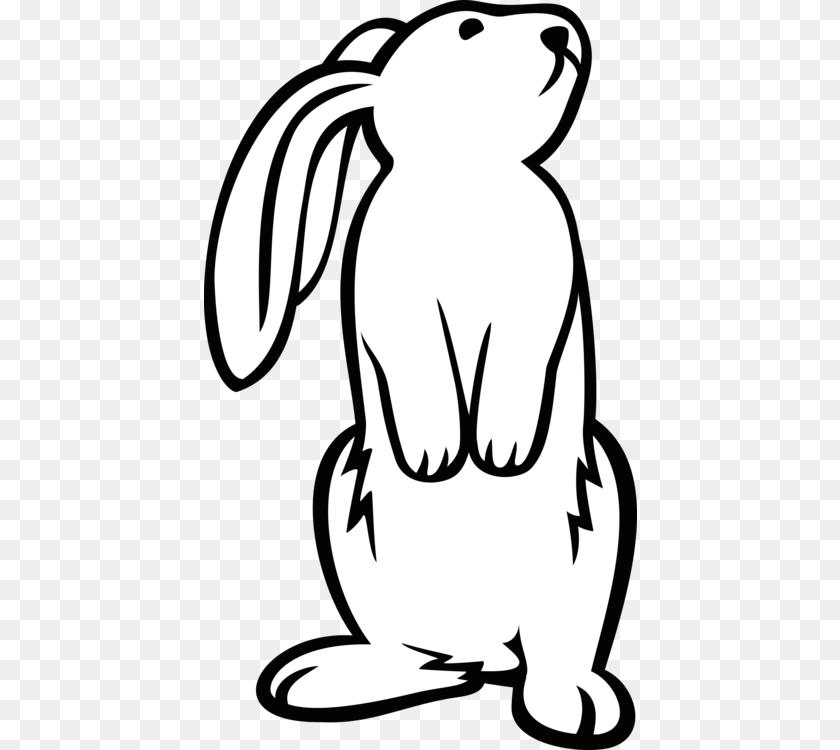 433x750 Rabbit Easter Bunny Hare Drawing Stencil, Baby, Person, Animal Clipart PNG