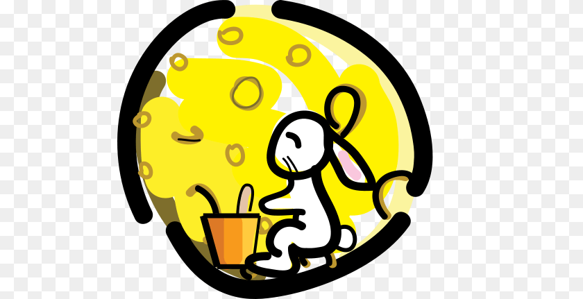 503x431 Rabbit On The Moon, Banana, Food, Fruit, Plant PNG