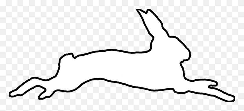 1000x413 Rabbit Outline, Person, Human HD PNG Download