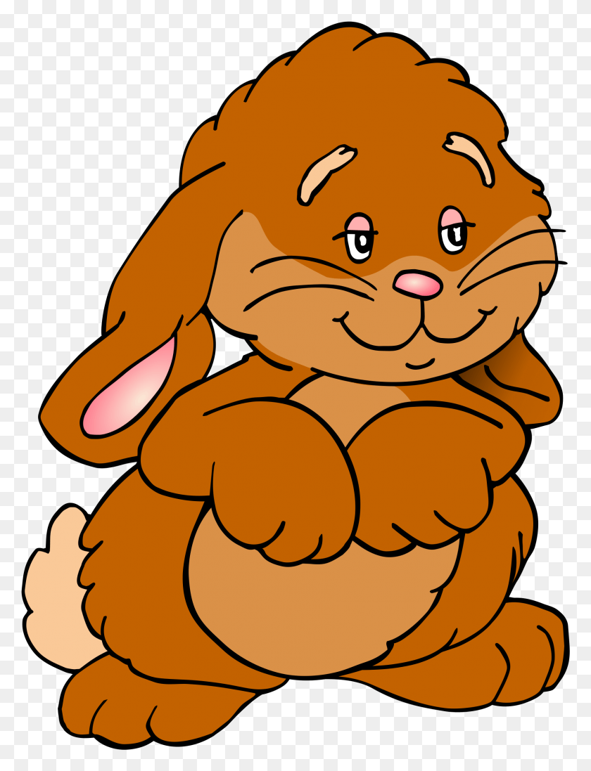 1784x2373 Rabbit Rabbit Image Image Clipart Brown Bunny Rabbit Cartoon, Wildlife, Animal, Toy HD PNG Download