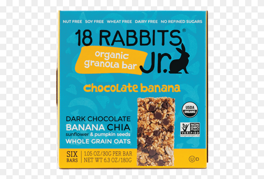 488x512 Rabbits Granola Bar Organic Chocolate Banana Muesli, Pineapple, Fruit, Plant HD PNG Download