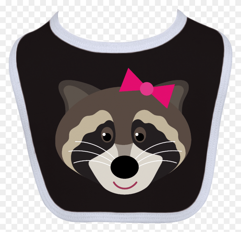 1151x1104 Raccoon Girl Animal Baby Bib Black And White 10 Cartoon, Mammal, Cat, Pet HD PNG Download