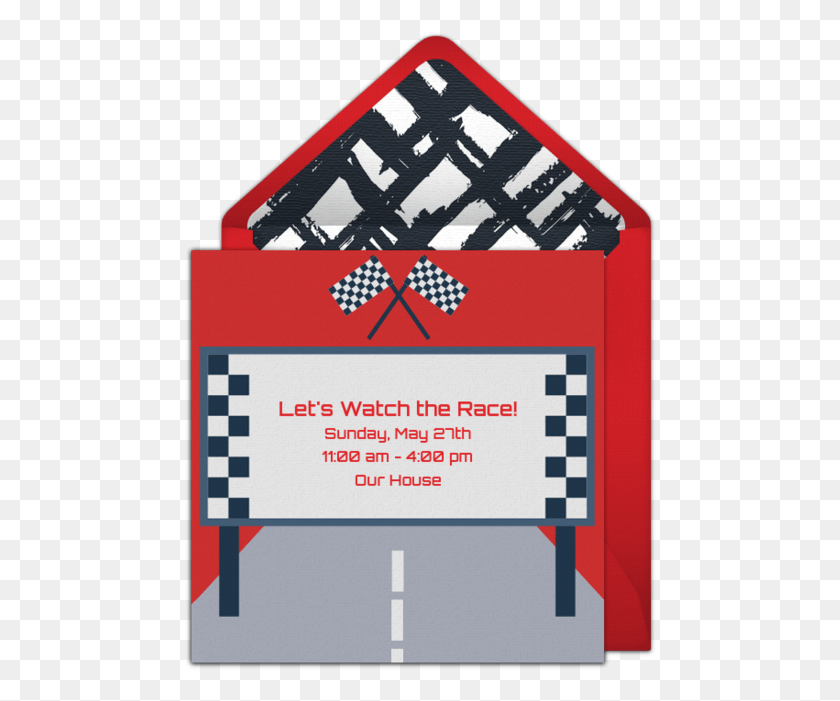 473x641 Racing Flags Online Invitation Printing, Text, Outdoors, Paper HD PNG Download