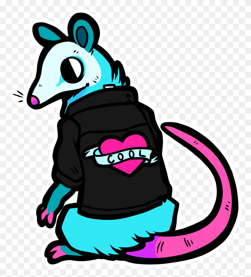 2548x2829 Rad Opossum Illustration, Lawn Mower, Tool, Mammal HD PNG Download