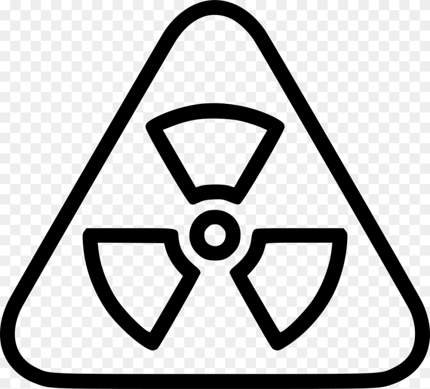 980x888 Radiation Toxic Hazard Biohazard Warning Radioactive Outline, Symbol, Sign, Triangle Clipart PNG