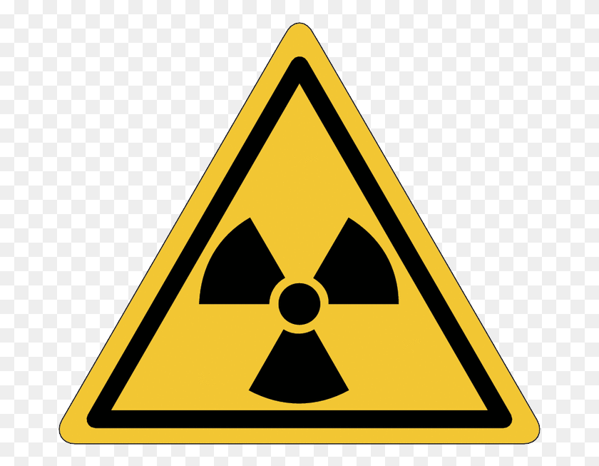 677x593 Знак Радиационного Предупреждения Радиоактивный Распад, Символ, Треугольник, Дорожный Знак Png Скачать