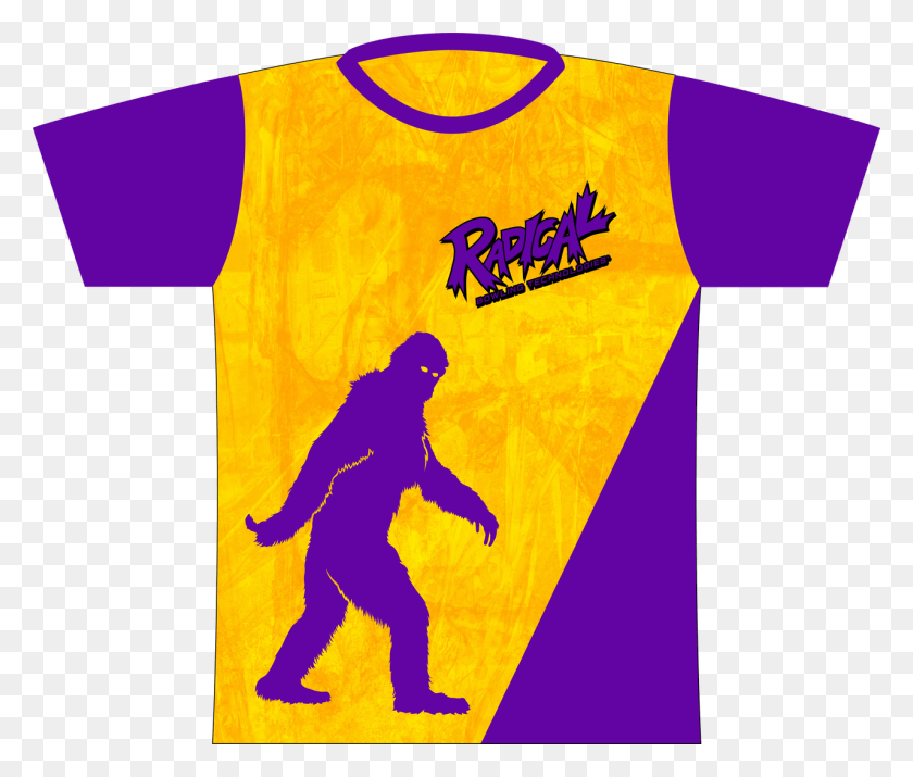1280x1076 Radical Goldpurple Yeti Dye Sublimated Jersey, Clothing, Apparel, Person HD PNG Download