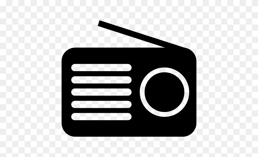 512x512 Radio, Gray Clipart PNG