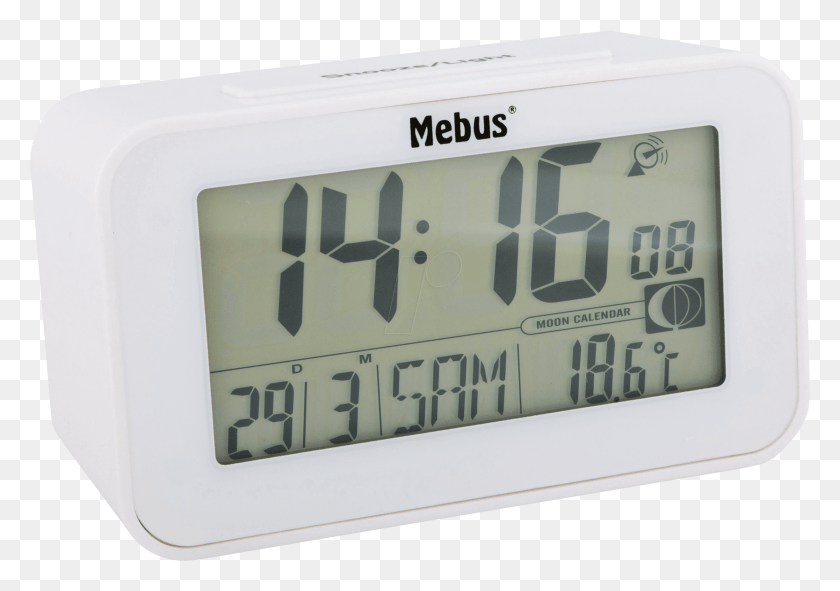 2232x1521 Descargar Png Radio Reloj Despertador Fase Lunar Digital Mebus Blanco, Reloj, Reloj Digital, Matrícula Hd Png