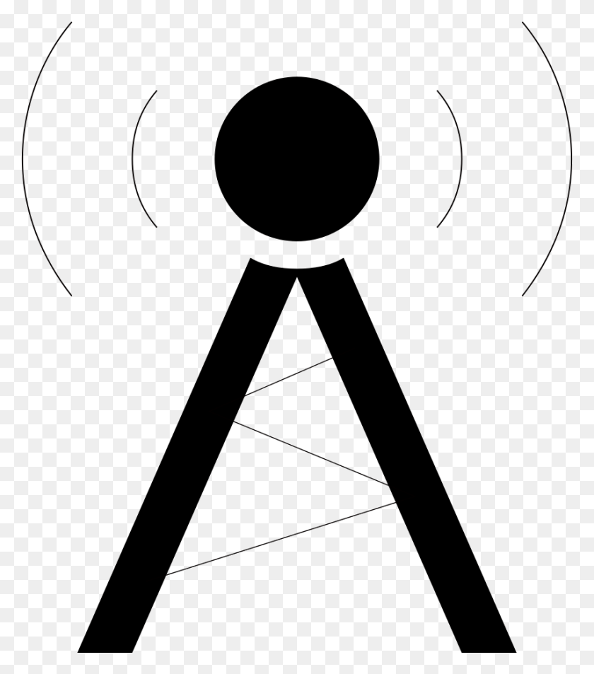 856x981 Значок Радиобашни Бесплатно Радиобашня Svg Круг, Символ, Меч Hd Png Скачать