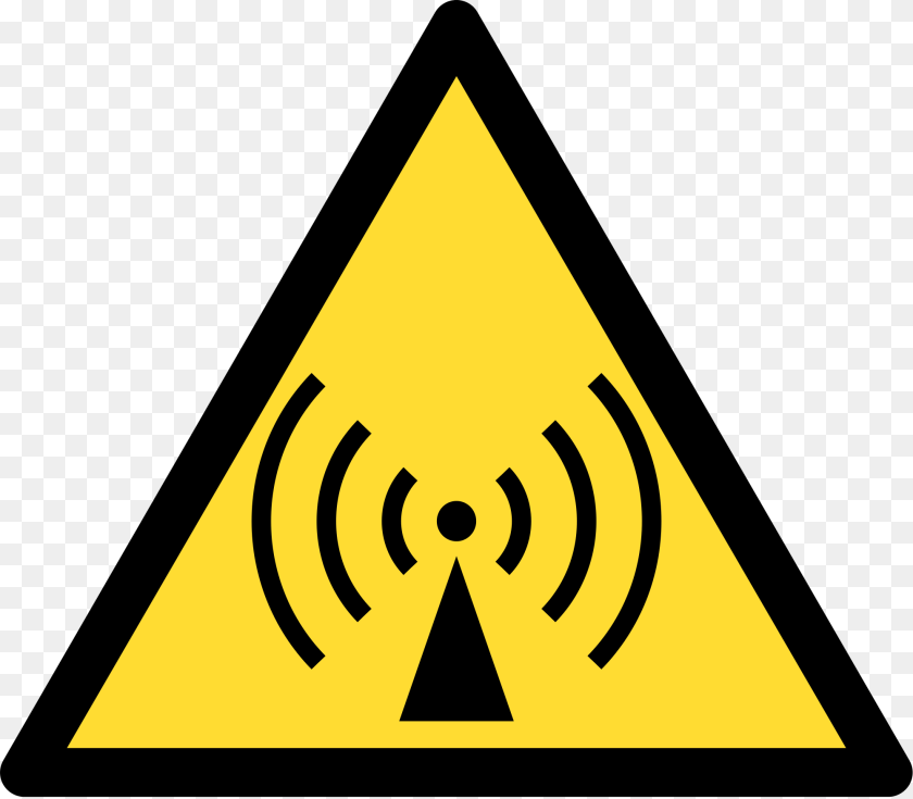Radio Waves Hazard Symbol, Triangle, Sign Clipart PNG