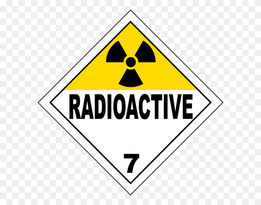 600x600 Radioactive Class 7 Placard, Symbol, Sign, Road Sign HD PNG Download