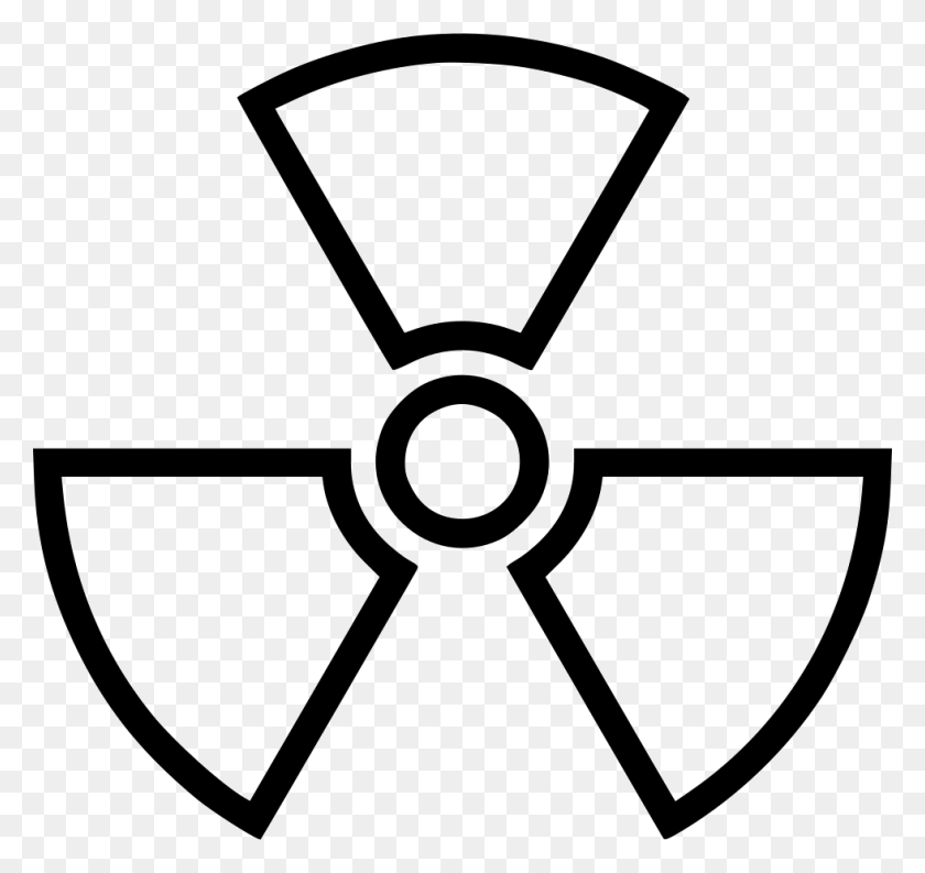 980x922 Radioactive Radiation Symbol Outline, Logo, Trademark, Scissors HD PNG Download